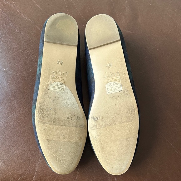 J Crew Tassel Plaid Slip-On Loafers in Dark Blue & Green - Picture 11 of 11